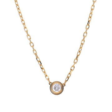 カルティエ ダムール ネックレス SM 一粒ダイヤ ゴールド K18イエローゴールド YG レディース ジュエリー 【中古】【jewelry】