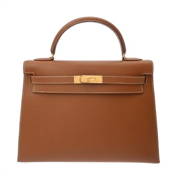 エルメス ケリー 32 外縫い 2WAY ゴールド クシュベル レディース バッグ 【中古】【bag】