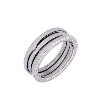 ブルガリ B-ZERO1 リング #63 シルバー K18ホワイトゴールド WG レディース ジュエリー 【中古】【jewelry】