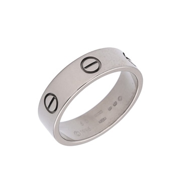 カルティエ ラブリング #53 シルバー K18ホワイトゴールド WG レディース ジュエリー 【中古】【jewelry】