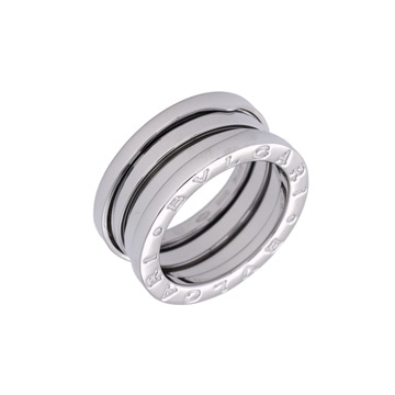 ブルガリ B-ZERO1 リング #49 シルバー K18ホワイトゴールド WG レディース ジュエリー 【中古】【jewelry】