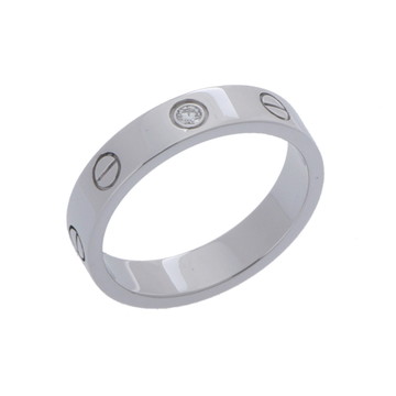 カルティエ ミニラブリング #51 1PD シルバー K18ホワイトゴールド WG レディース ジュエリー 【中古】【jewelry】