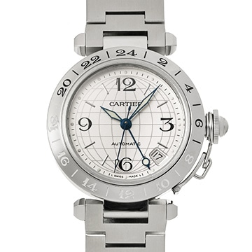 カルティエ パシャ C メリディアン GMT W31078M7 シルバー ユニセックス 時計 【中古】【wristwatch】