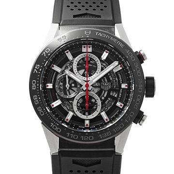 タグ ホイヤー カレラ キャリバーホイヤー01 クロノグラフ CAR2A1Z.FT6044 ブラック メンズ 時計 【中古】【wristwatch】