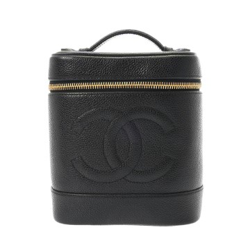 シャネル バニティ ブラック A01998 キャビアスキン レディース バッグ 【中古】【bag】