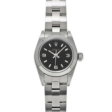 ロレックス オイスターパーペチュアル 67180 ブラック レディース 時計 【中古】【wristwatch】