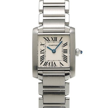 カルティエ タンクフランセーズ SM W51008Q3 シルバー レディース 時計 【中古】【wristwatch】