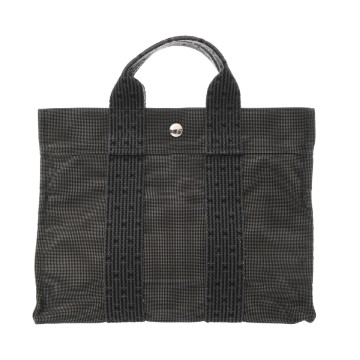 エルメス エールライン トート PM グレー キャンバス ユニセックス バッグ 【中古】【bag】