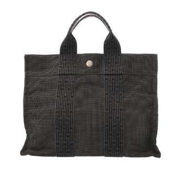エルメス エールライン トート PM グレー キャンバス ユニセックス バッグ 【中古】【bag】