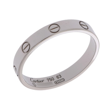 カルティエ ミニラブリング #63 シルバー B4085163 K18ホワイトゴールド WG レディース ジュエリー 【中古】【jewelry】
