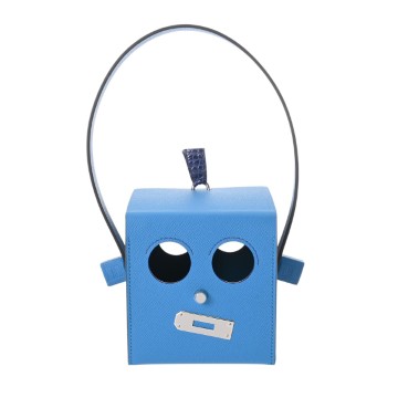 エルメス プティアッシュ ロボットクラッチ ブルーザンジバル/ブルーマリン ヴォーエプソン/アリゲーターリセ レディース バッグ 【中古】【bag】