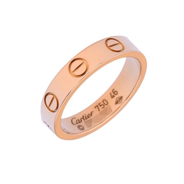 カルティエ ミニラブリング #46 ゴールド K18ピンクゴールド PG レディース ジュエリー 【中古】【jewelry】