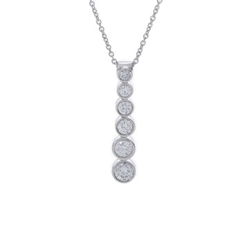 ティファニー ジャズ グラジュエイテッド ネックレス シルバー Pt950プラチナ レディース ジュエリー 【中古】【jewelry】