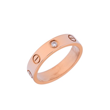 カルティエ ミニラブリング #49 1PD ゴールド K18ピンクゴールド PG レディース ジュエリー 【中古】【jewelry】