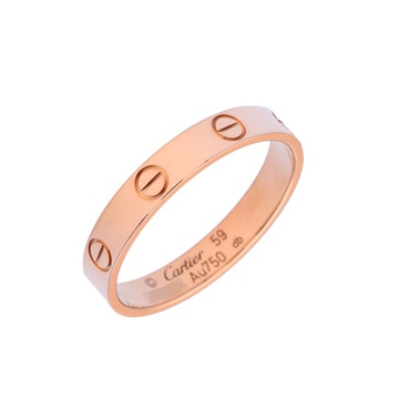 カルティエ ミニラブ リング #59 ゴールド K18ピンクゴールド PG レディース ジュエリー 【中古】【jewelry】