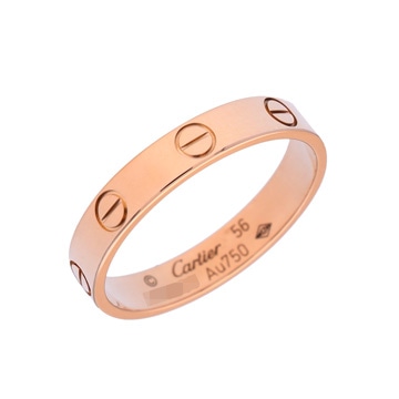 カルティエ ミニラブリング #56 ゴールド K18ピンクゴールド PG レディース ジュエリー 【中古】【jewelry】