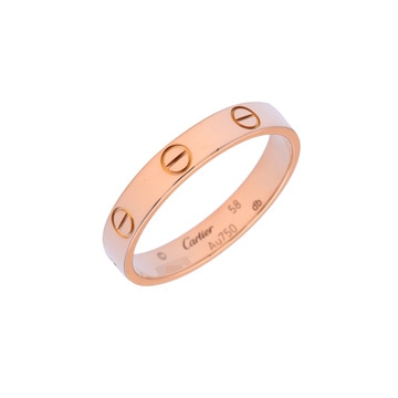 カルティエ ミニラブ リング #50 ゴールド K18ピンクゴールド PG レディース ジュエリー 【中古】【jewelry】