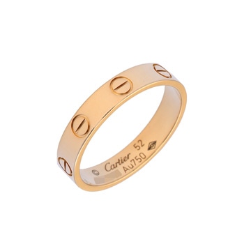 カルティエ ミニラブ リング #52 ゴールド K18イエローゴールド YG レディース ジュエリー 【中古】【jewelry】