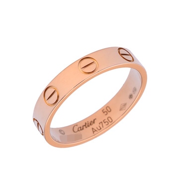 カルティエ ミニラブ リング #50 ゴールド K18ピンクゴールド PG レディース ジュエリー 【中古】【jewelry】
