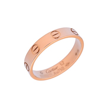 カルティエ ミニラブ リング #52 ゴールド K18ピンクゴールド PG レディース ジュエリー 【中古】【jewelry】