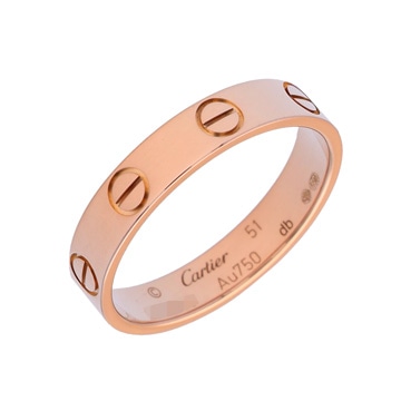 カルティエ ミニラブ リング #51 ゴールド K18ピンクゴールド PG レディース ジュエリー 【中古】【jewelry】