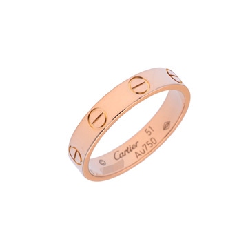 カルティエ ミニラブ リング #51 ゴールド K18ピンクゴールド PG レディース ジュエリー 【中古】【jewelry】