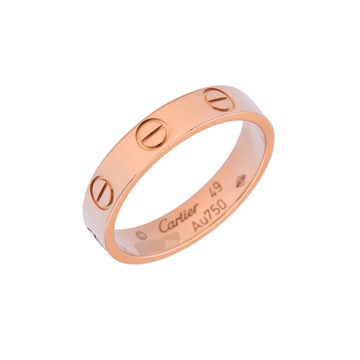 カルティエ ミニラブ リング #49 ゴールド K18ピンクゴールド PG レディース ジュエリー 【中古】【jewelry】