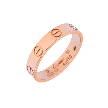 カルティエ ミニラブ リング #51 ゴールド K18ピンクゴールド PG レディース ジュエリー 【中古】【jewelry】