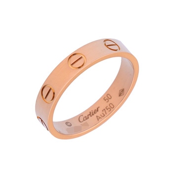カルティエ ミニラブリング #50 ゴールド K18ピンクゴールド PG レディース ジュエリー 【中古】【jewelry】