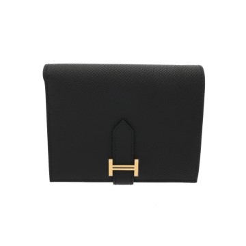 エルメス ベアン コンパクト ブラック ヴォーエプソン ユニセックス 財布 【未使用】【purse】