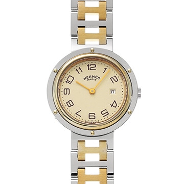 エルメス クリッパー CL3.440 アイボリー メンズ 時計 【中古】【wristwatch】