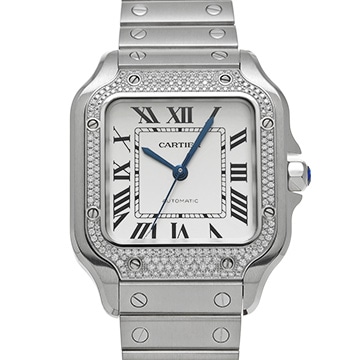 カルティエ サントス ドゥ カルティエ MM W4SA0005 シルバー ユニセックス 時計 【中古】【wristwatch】