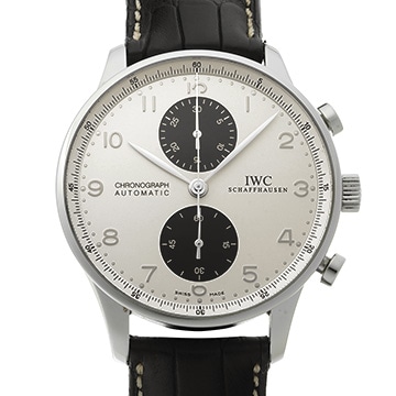 IWC ポルトギーゼ クロノグラフ IW371464 シルバー/ブラック メンズ 時計 【中古】【wristwatch】