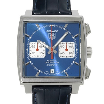 タグ ホイヤー モナコ キャリバー12 クロノグラフ CAW2111.FC6183 ブルー/シルバー メンズ 時計 【中古】【wristwatch】
