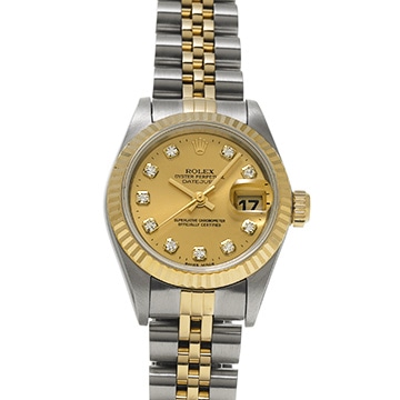 ロレックス デイトジャスト 26 69173G シャンパン/ダイヤモンド レディース 時計 【中古】【wristwatch】