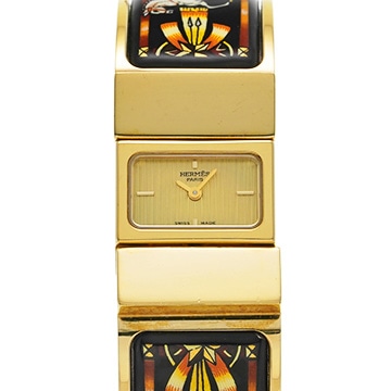 エルメス ロケ LO1.201 シャンパン レディース 時計 【中古】【wristwatch】