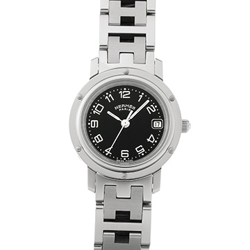 エルメス クリッパー CL4.210 ブラック レディース 時計 【中古】【wristwatch】