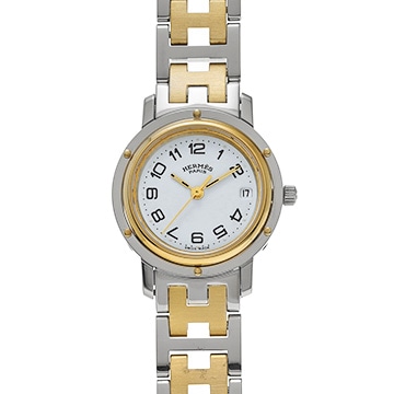 エルメス クリッパー CL3.240 アイボリー レディース 時計 【中古】【wristwatch】