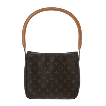 ルイ ヴィトン モノグラム  ルーピング MM ブラウン M51146 モノグラムキャンバス レディース バッグ 【中古】【bag】