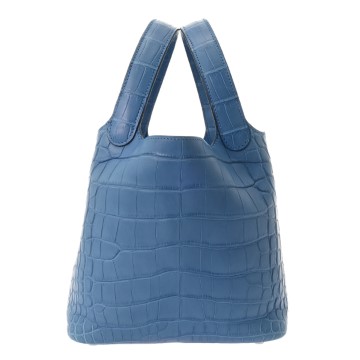 エルメス ピコタン ロックPM ブルーゼリージュ アリゲーターマット レディース バッグ 【中古】【bag】