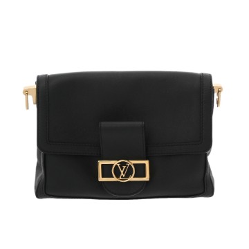 ルイ ヴィトン ドーフィーヌ ソフト MM ブラック M25209 カーフレザー レディース バッグ 【中古】【bag】