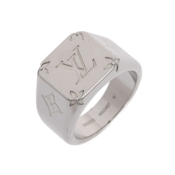 ルイ ヴィトン シグネットリング #19(#M) シルバー M62487 メタル メンズ ジュエリー 【中古】【jewelry】