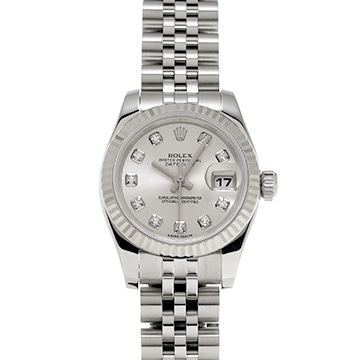 ロレックス デイトジャスト 179174G シルバー/ダイヤモンド レディース 時計 【中古】【wristwatch】