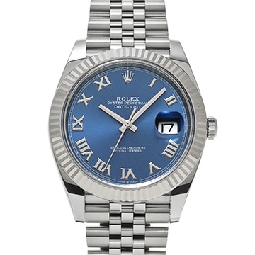 ロレックス デイトジャスト 41 126334 ブライトブルー メンズ 時計 【中古】【wristwatch】