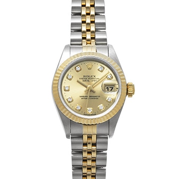 ロレックス デイトジャスト 26 69173G シャンパン/ダイヤモンド レディース 時計 【中古】【wristwatch】