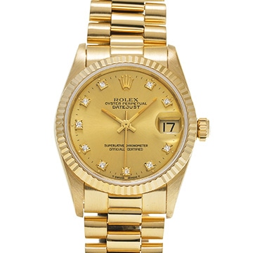 ロレックス デイトジャスト 68278G シャンパン/ダイヤモンド ユニセックス 時計 【中古】【wristwatch】