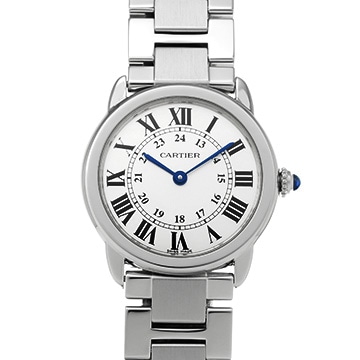 カルティエ ロンドソロ ドゥ カルティエ SM W6701004 シルバー レディース 時計 【中古】【wristwatch】