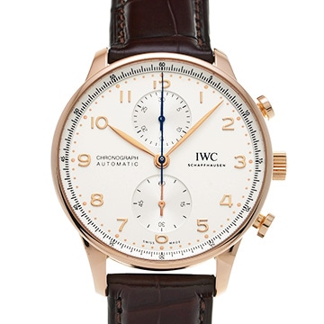 IWC ポルトギーゼ クロノグラフ IW371611 シルバー メンズ 時計 【中古】【wristwatch】