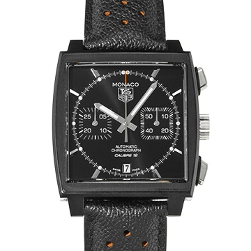 タグ ホイヤー モナコ クロノグラフ ACM ブラックスティール CAW211M.FC6324 ブラック メンズ 時計 【中古】【wristwatch】