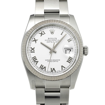 ロレックス デイトジャスト 116234 ホワイト/ダイヤモンド メンズ 時計 【中古】【wristwatch】